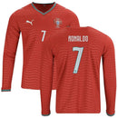 Jersey Portugal manga larga dorsal Ronaldo  Visitante Version Jugador