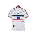Jersey Retro Francia Visitante 1998 dorsal Zidan